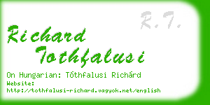 richard tothfalusi business card